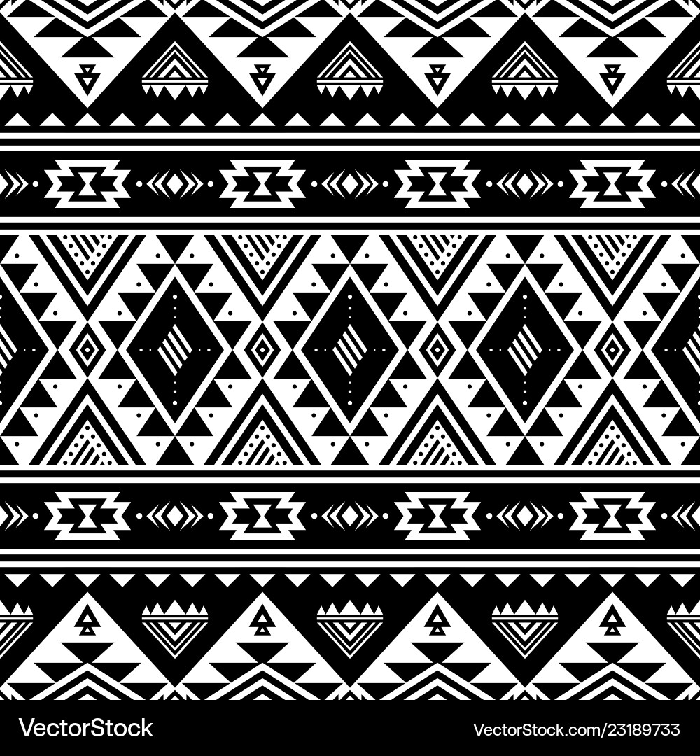 Tribal geometric seamless pattern Royalty Free Vector Image
