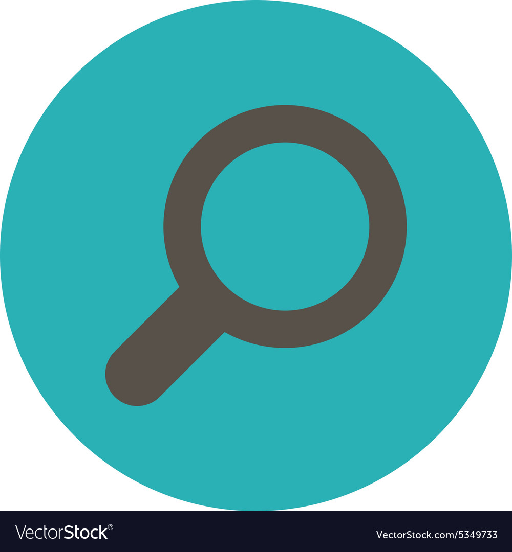 View flat grey and cyan colors round button