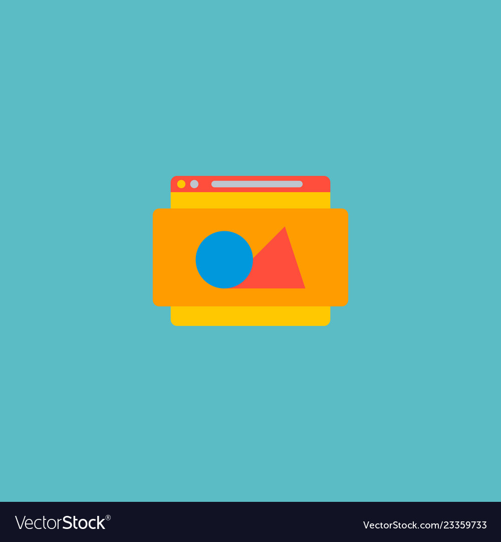 Website image icon flat element vector image Website image icon flat element