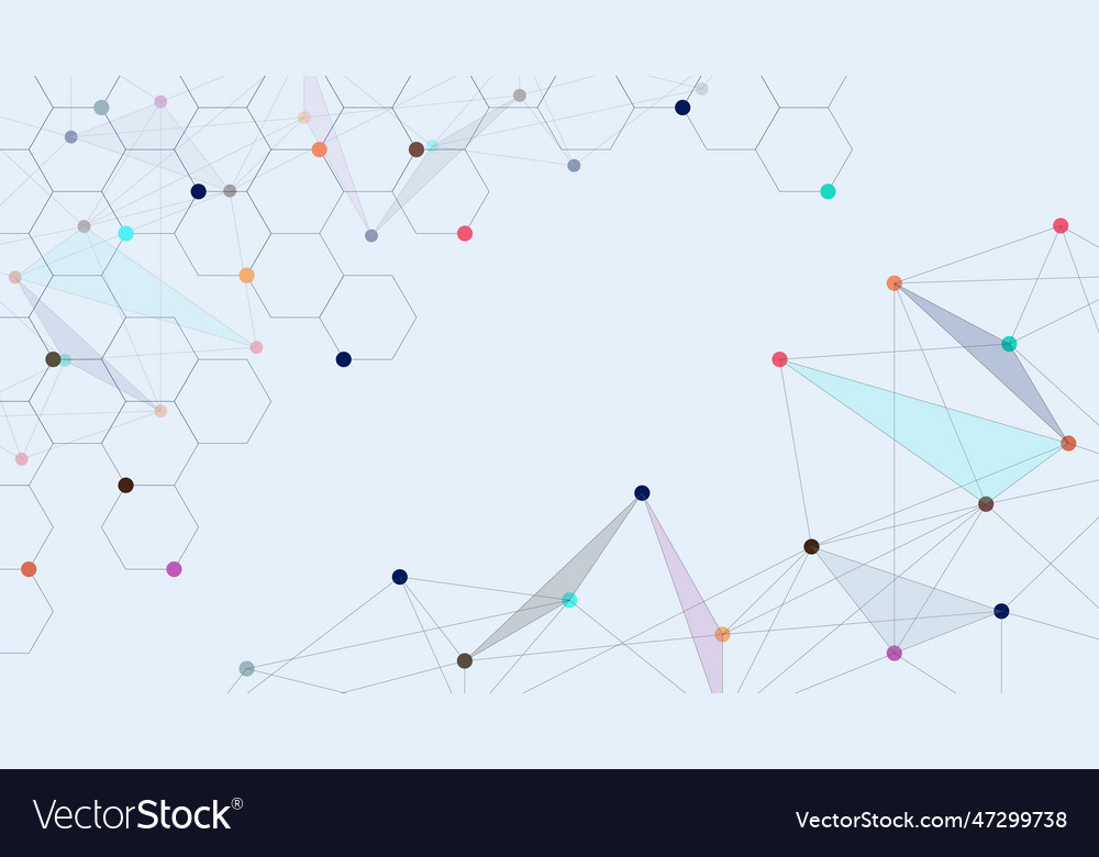 Abstract polygonal background with connecting dots vector image Abstract polygonal background with connecting dots