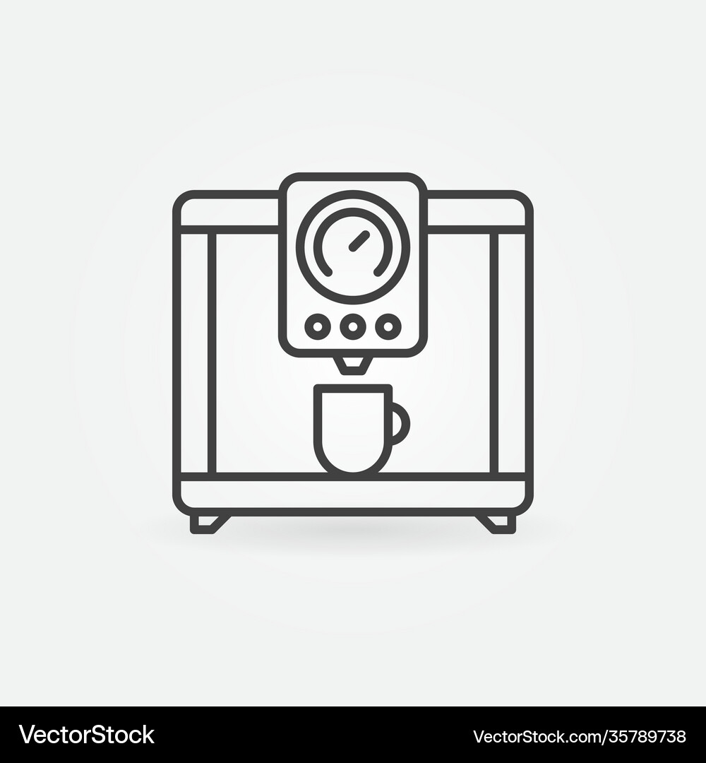 Coffee machine linear concept icon Royalty Free Vector Image