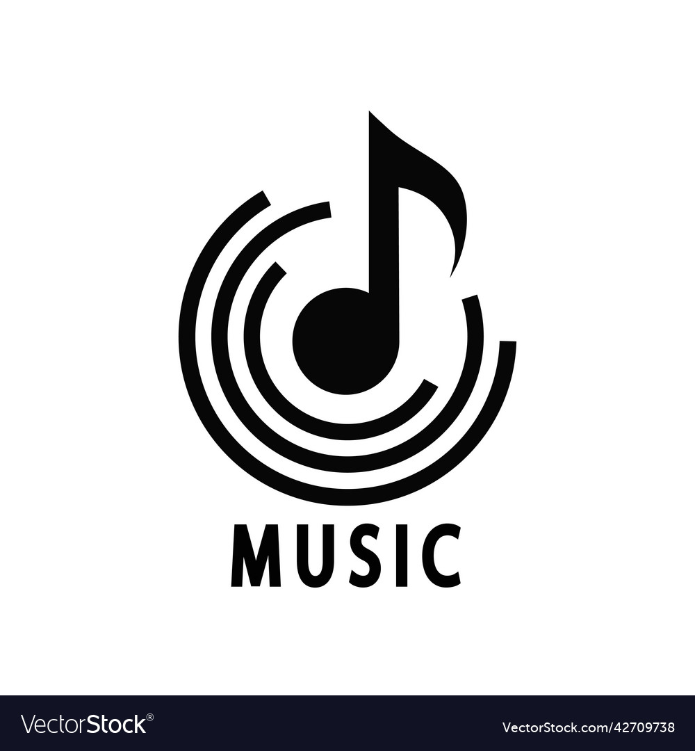 D letter music logo Royalty Free Vector Image - VectorStock