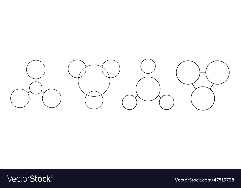 Diagram chart template set line style Vector Image Diagram chart template set line style