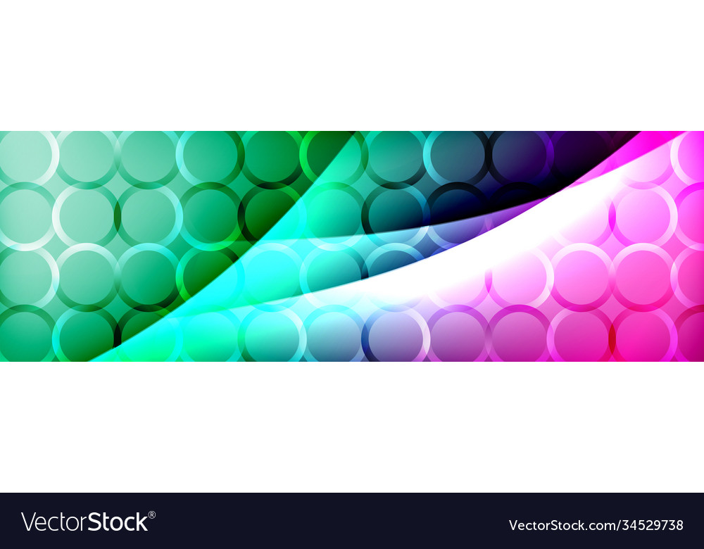 Fluid gradient neon color waves abstract vector image Fluid gradient neon color waves abstract