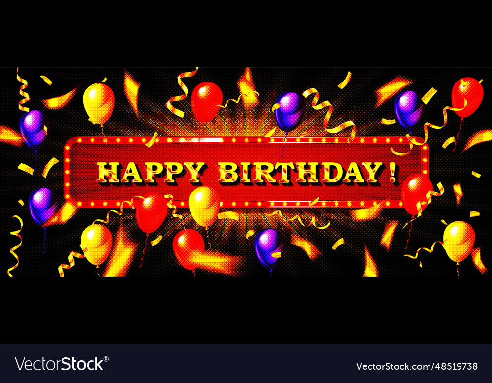 Happy birthday typography design Royalty Free Vector Image