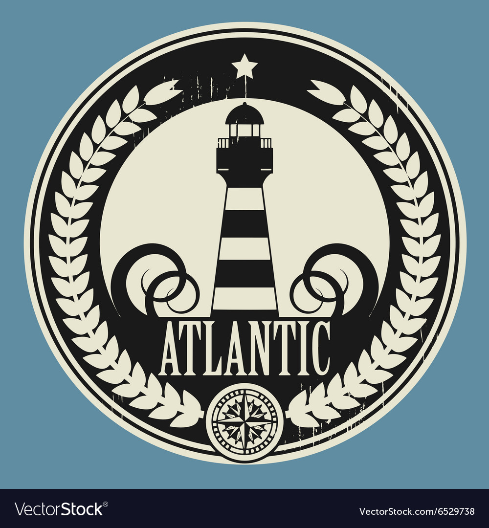 Lighthouse label Royalty Free Vector Image VectorStock