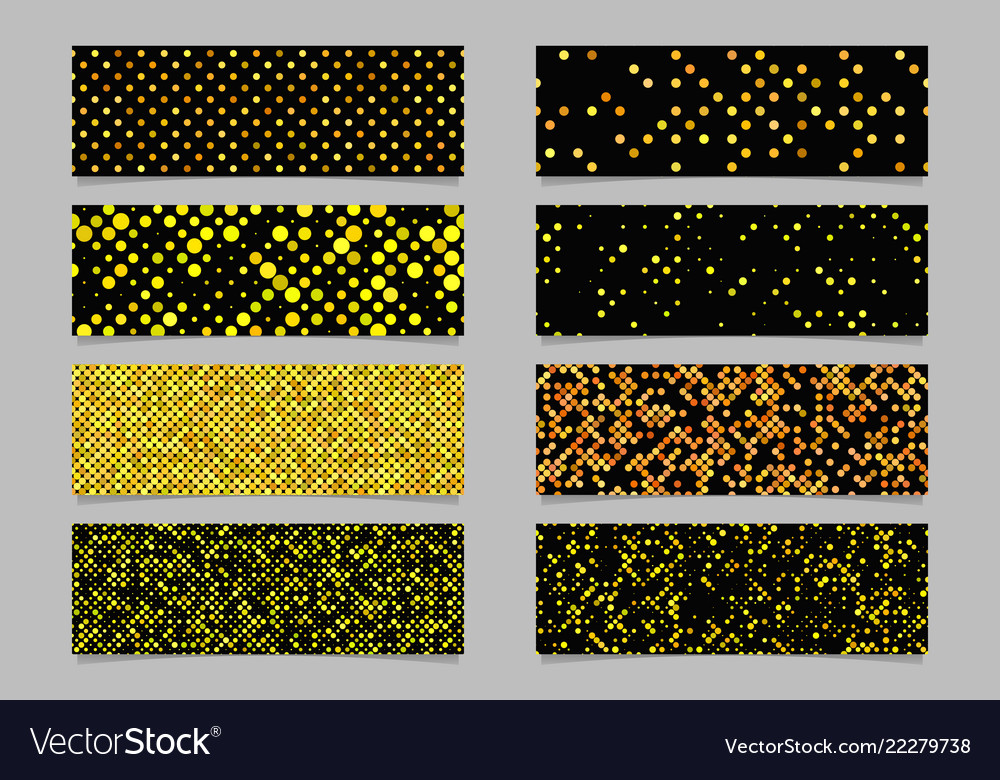 Modern abstract dot pattern banner background set Vector Image Modern abstract dot pattern banner background set