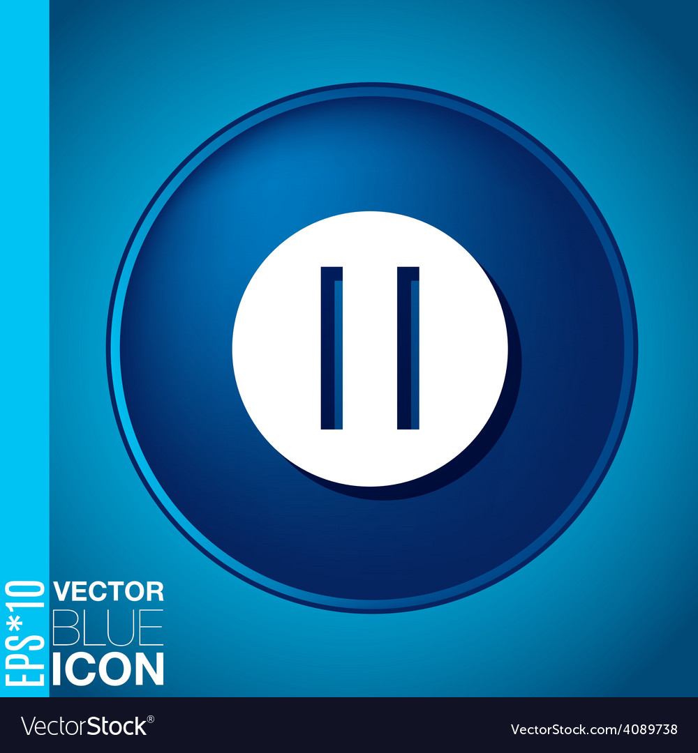Pause web icon on background