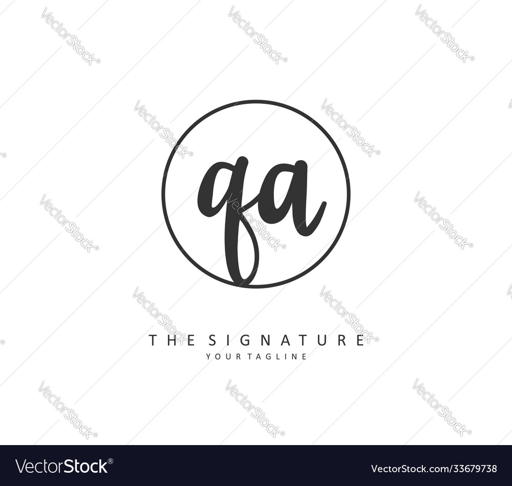 Q a qa Anfangsbuchstaben Handschrift und Unterschrift Vector Image Q a qa Anfangsbuchstaben Handschrift und Unterschrift