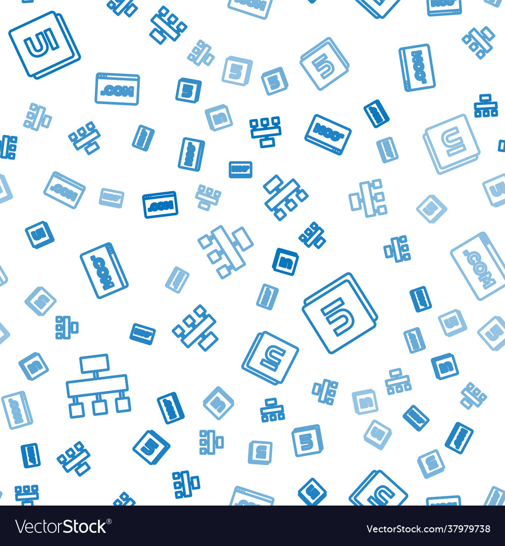 Set line site map ui or ux design and on seamless vector image Set line site map ui or ux design and on seamless