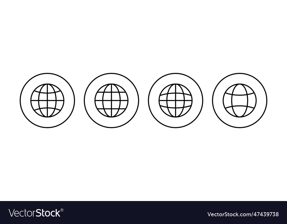 Web icon set go to click vector image Web icon set go to click