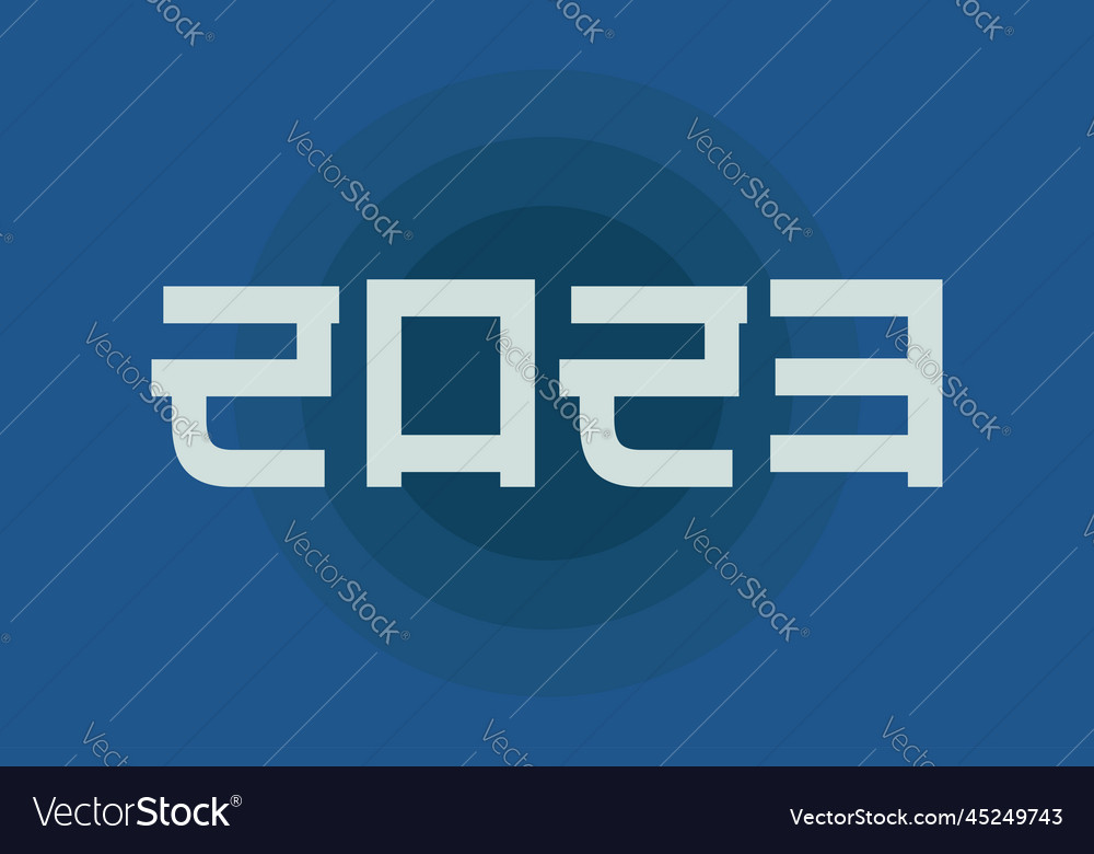 2023 numeric text typography design vector image 2023 numeric text typography design