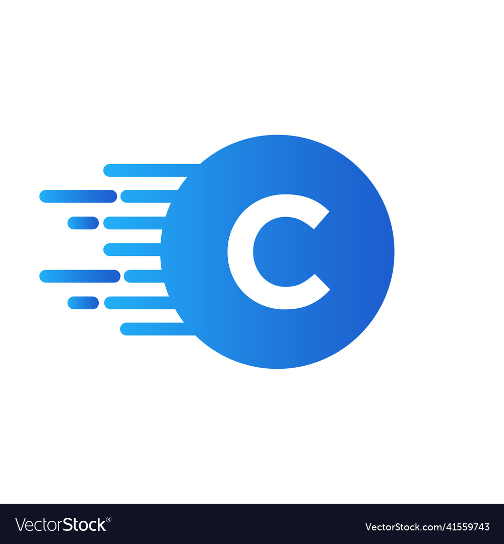 Abstract dots letter c logo icon c letter design Vector Image
