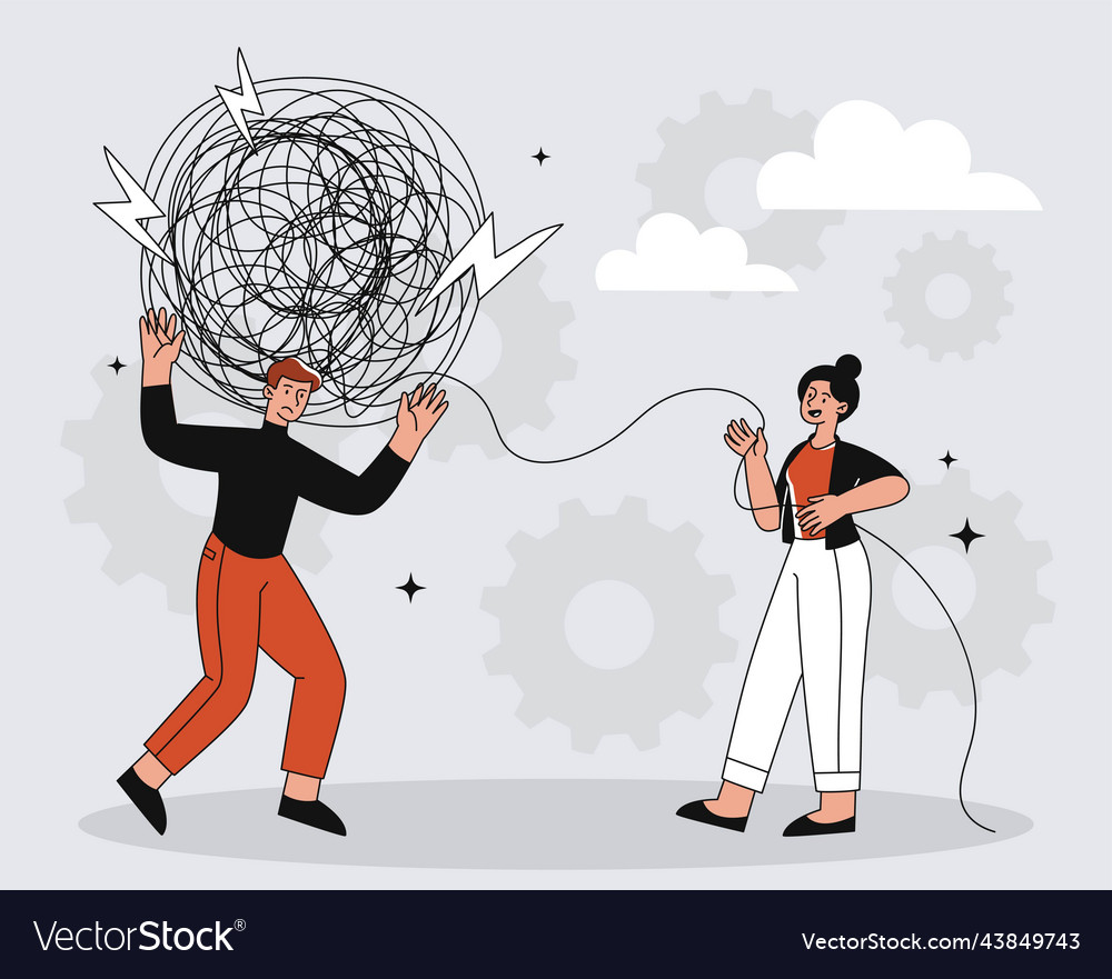 Anxiety and stress Vector Image Anxiety and stress