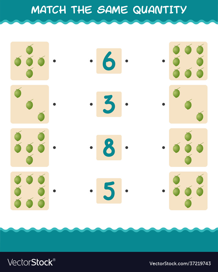 Coconut Counting Game - Match Quantity