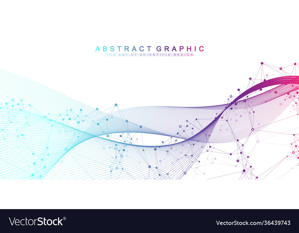 Digits abstract background with connected line vector image Digits abstract background with connected line