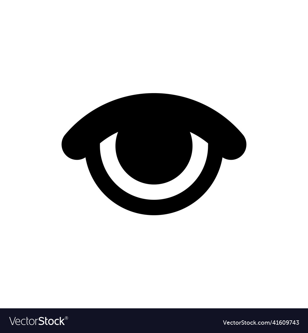 Eye icon isolated single sign Royalty Free Vector Image