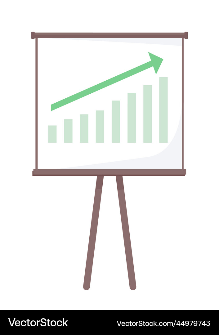 Growth diagram on board semi flat color object Vector Image