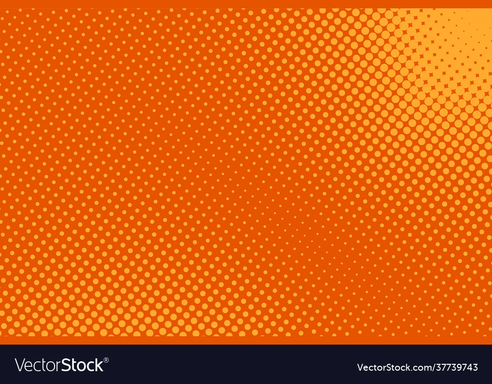 Halftone pop art pattern comic orange print