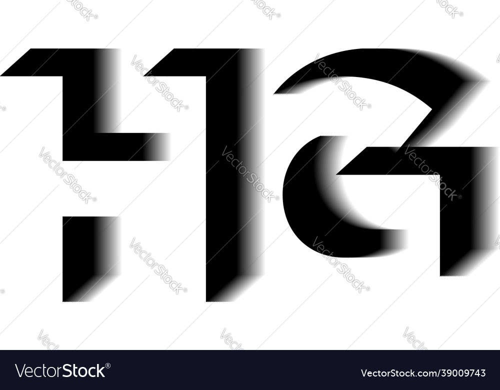Hg monogram shadow shape style