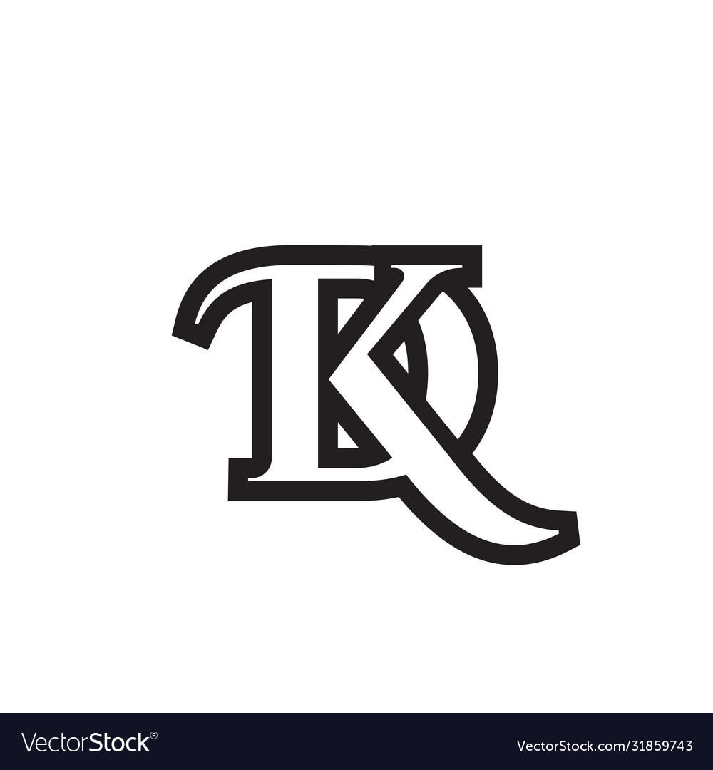 K d serif letter lines design