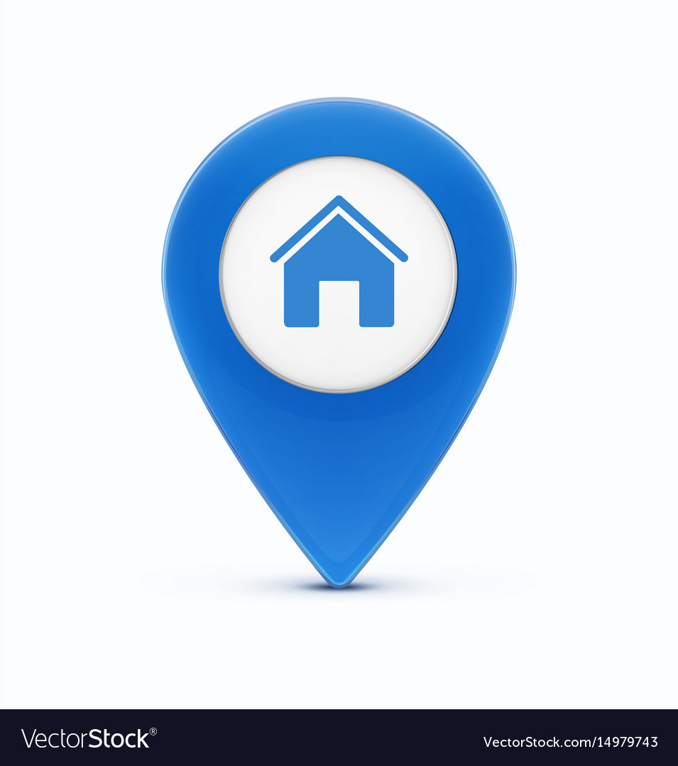 Location Pointer with House Icon