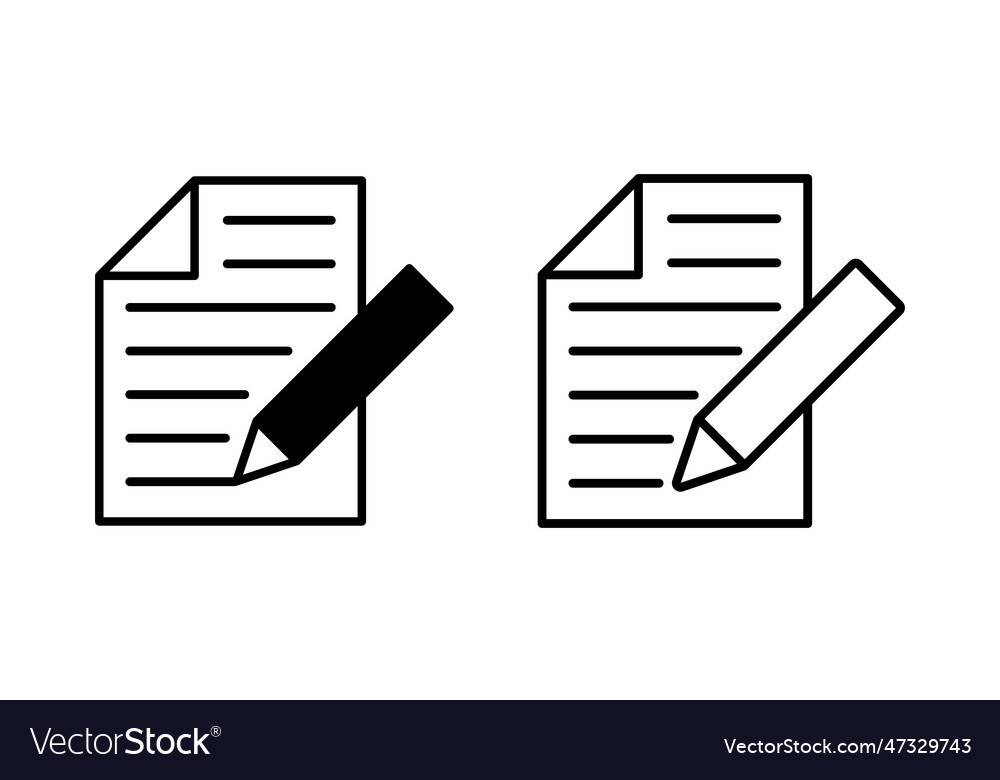 Note icon set notepad vector image Note icon set notepad