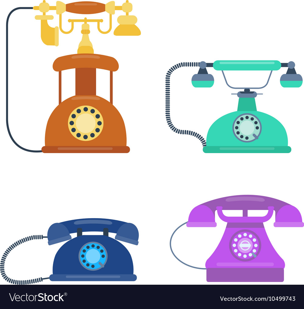 Old mobile phone retro Royalty Free Vector Image