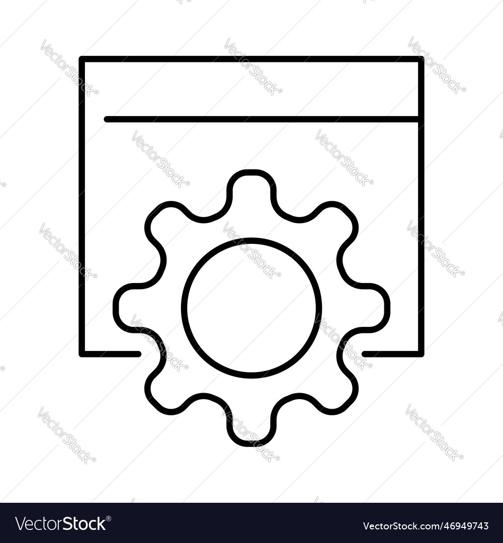 Web optimization setting gear outline icon