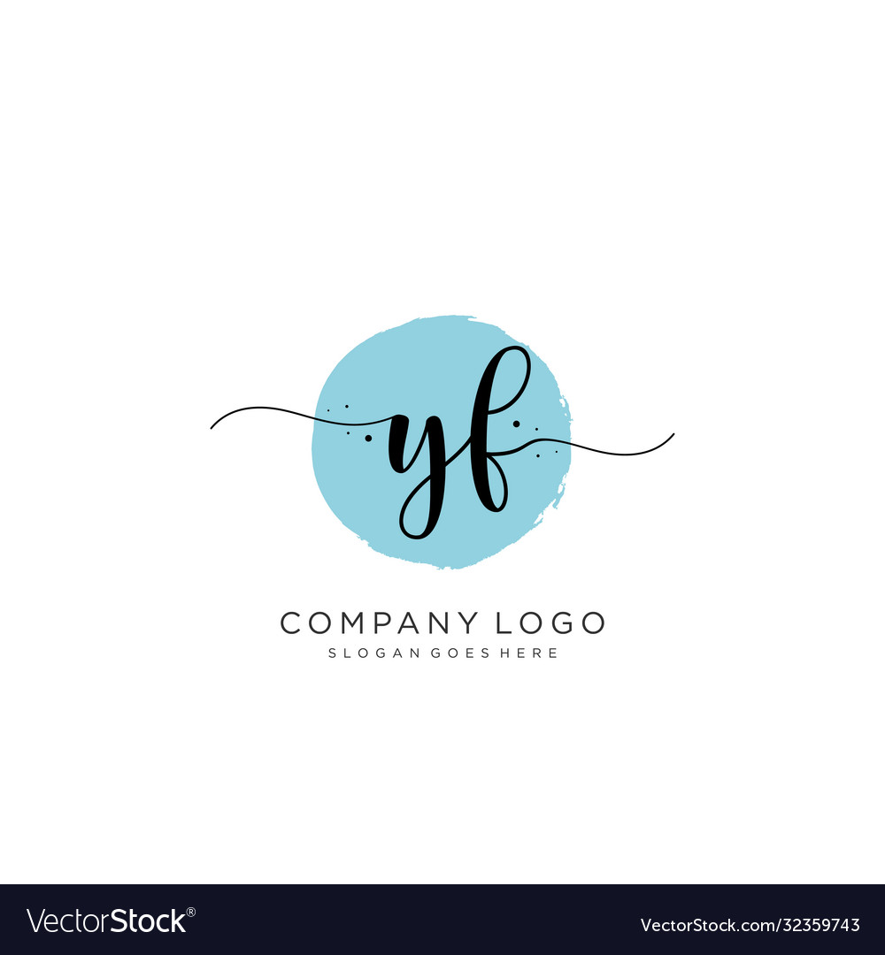 Yf initial handwriting logo design