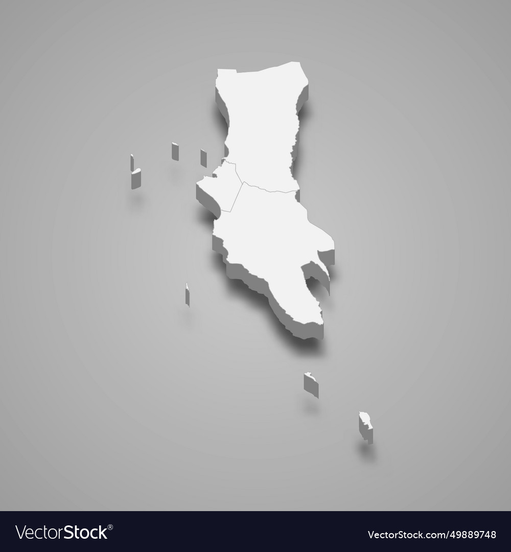 3d isometric map of mjini magharibi is a region