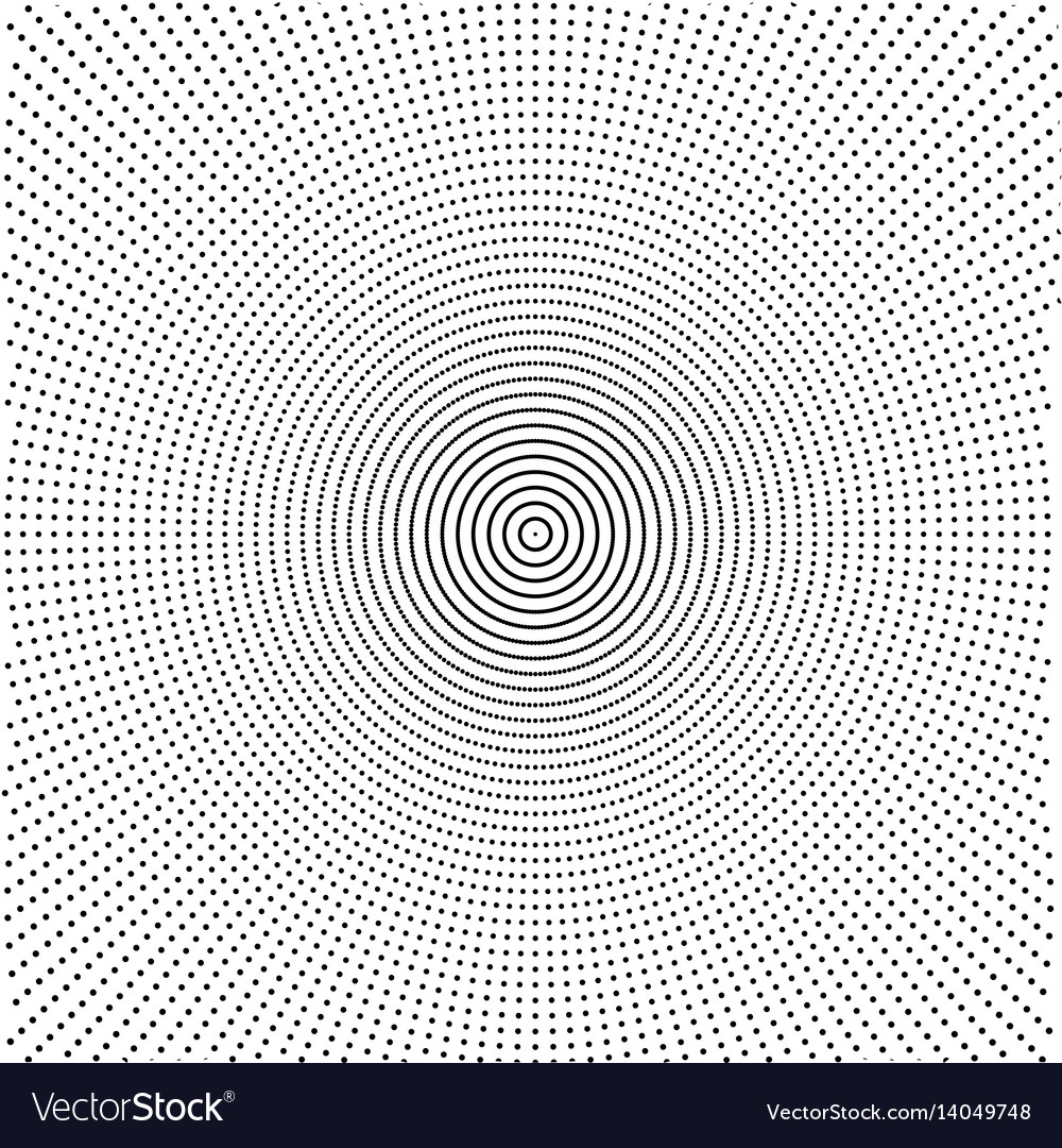 Abstract background receding point on the circle