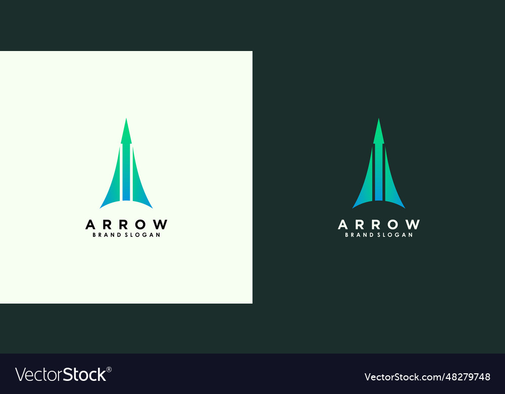 Arrow logo design with creative unique concept Vector Image