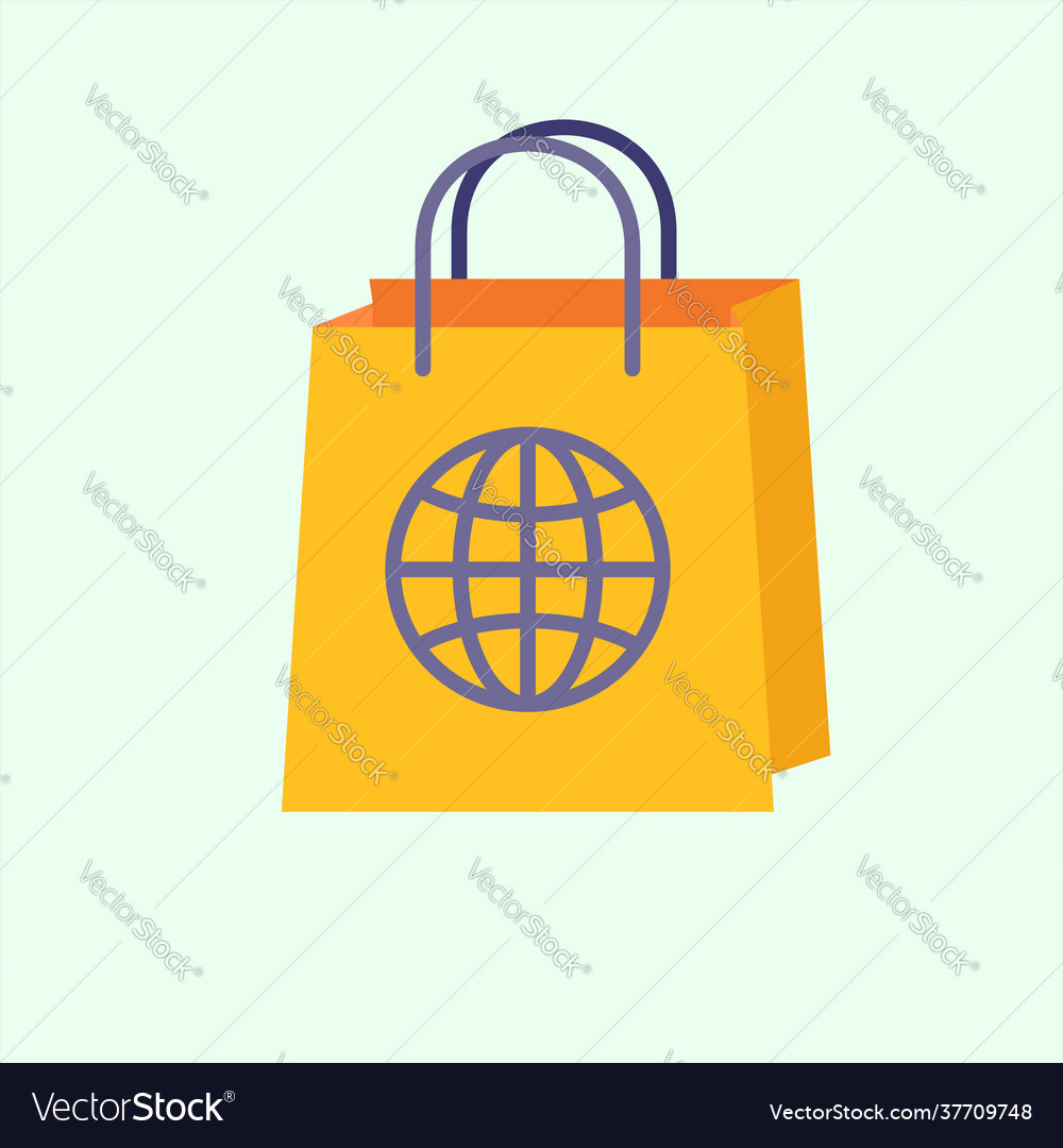 E comerce shopping icon Royalty Free Vector Image