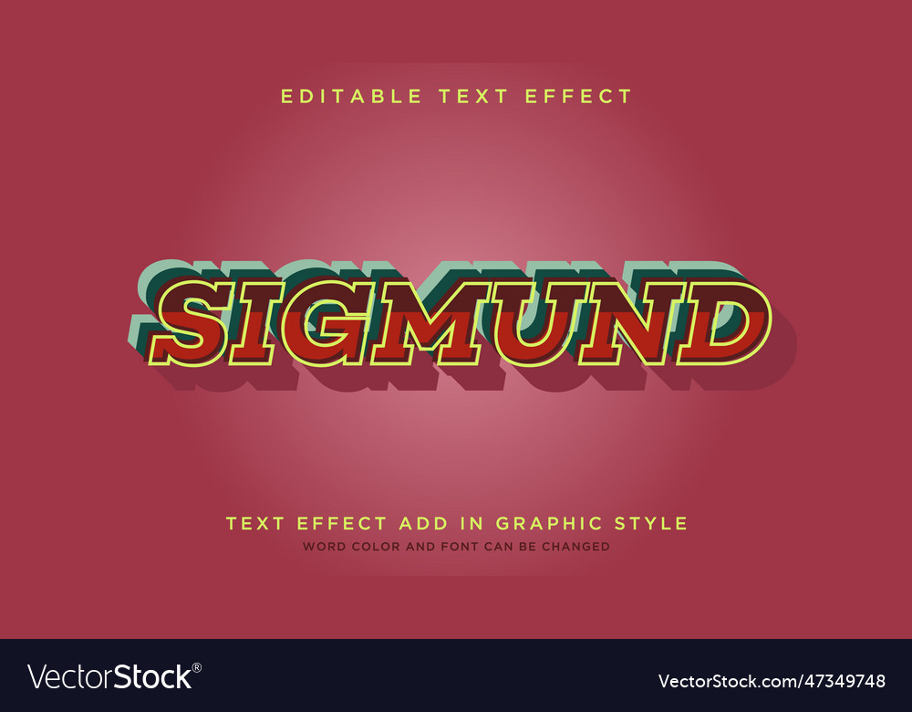Glowing retro typography and editable text effect