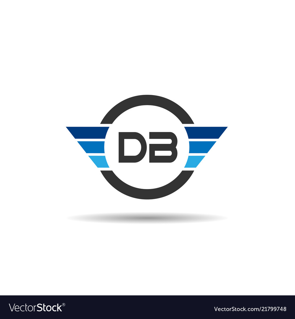 Initial letter db logo template design vector image Initial letter db logo template design