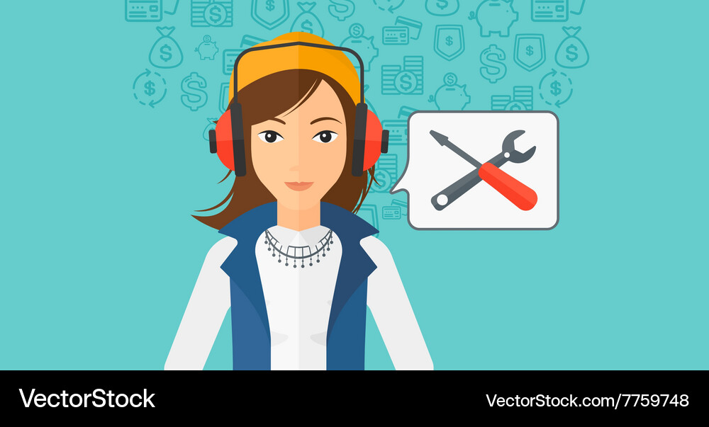 Operator of technical support Royalty Free Vector Image