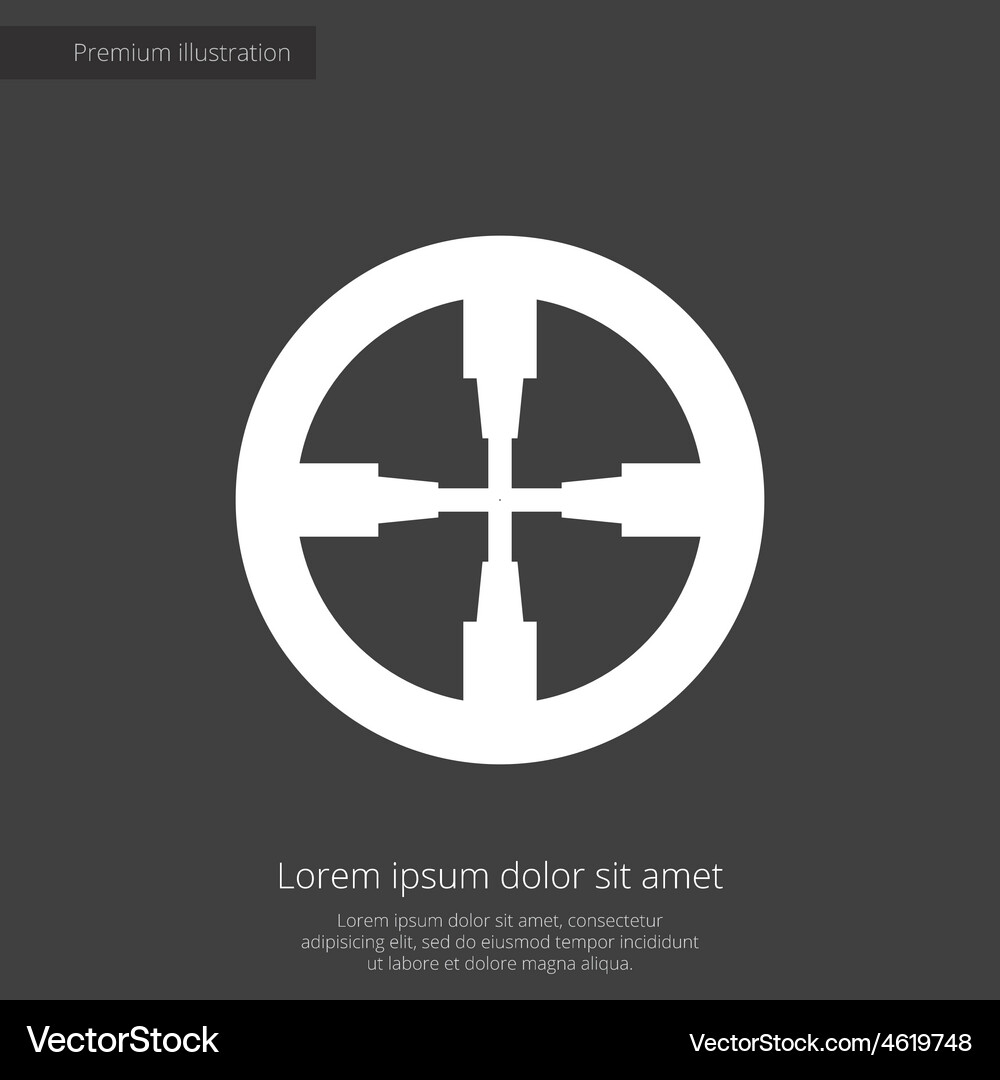 Optical sight premium icon Royalty Free Vector Image