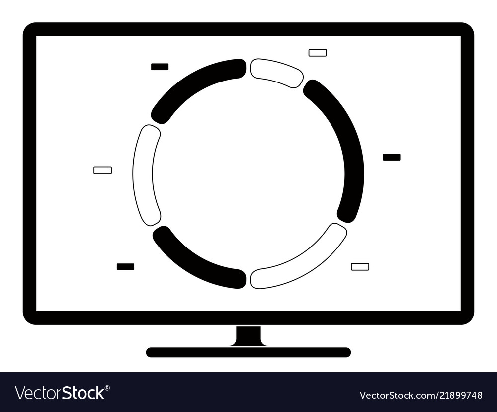 Pie Diagramm auf einem Computerbildschirm vector image Pie Diagramm auf einem Computerbildschirm