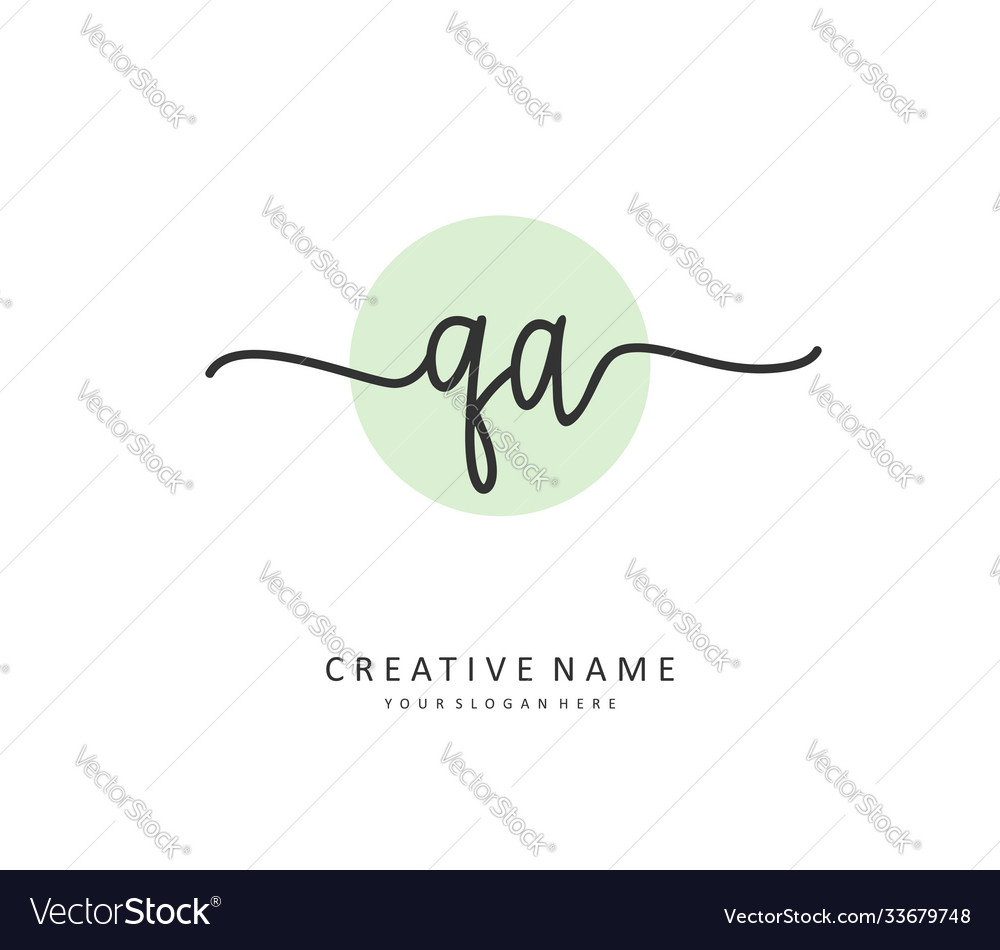 Q a qa Anfangsbuchstaben Handschrift und Unterschrift Vector Image Q a qa Anfangsbuchstaben Handschrift und Unterschrift