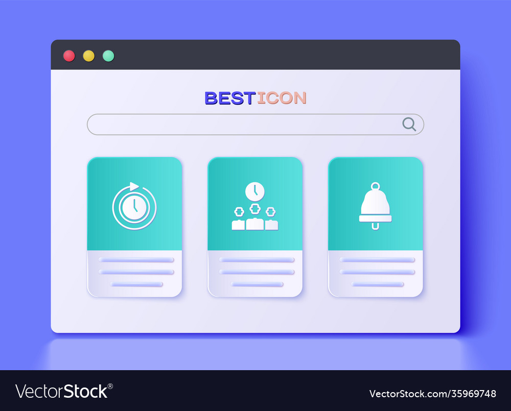 Set time management clock with arrow and ringing Vector Image Set time management clock with arrow and ringing
