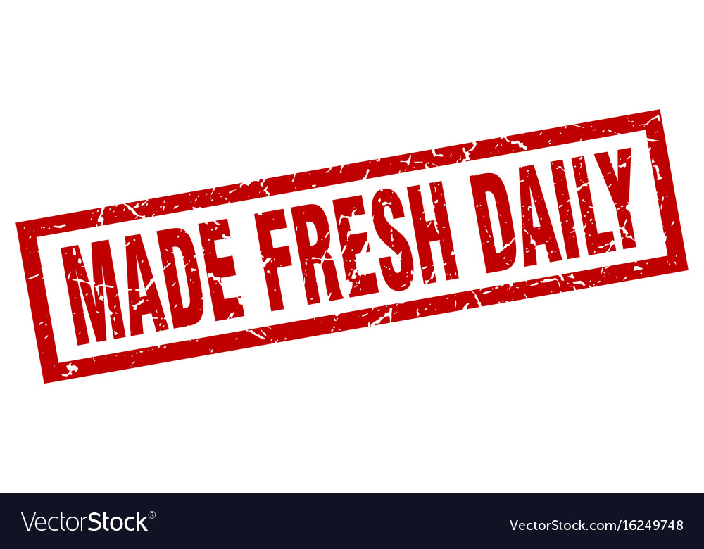 Quadratische Grunge rot gemacht frischen Tagesstempel