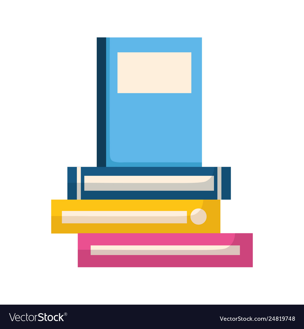 Stack books isolated icon