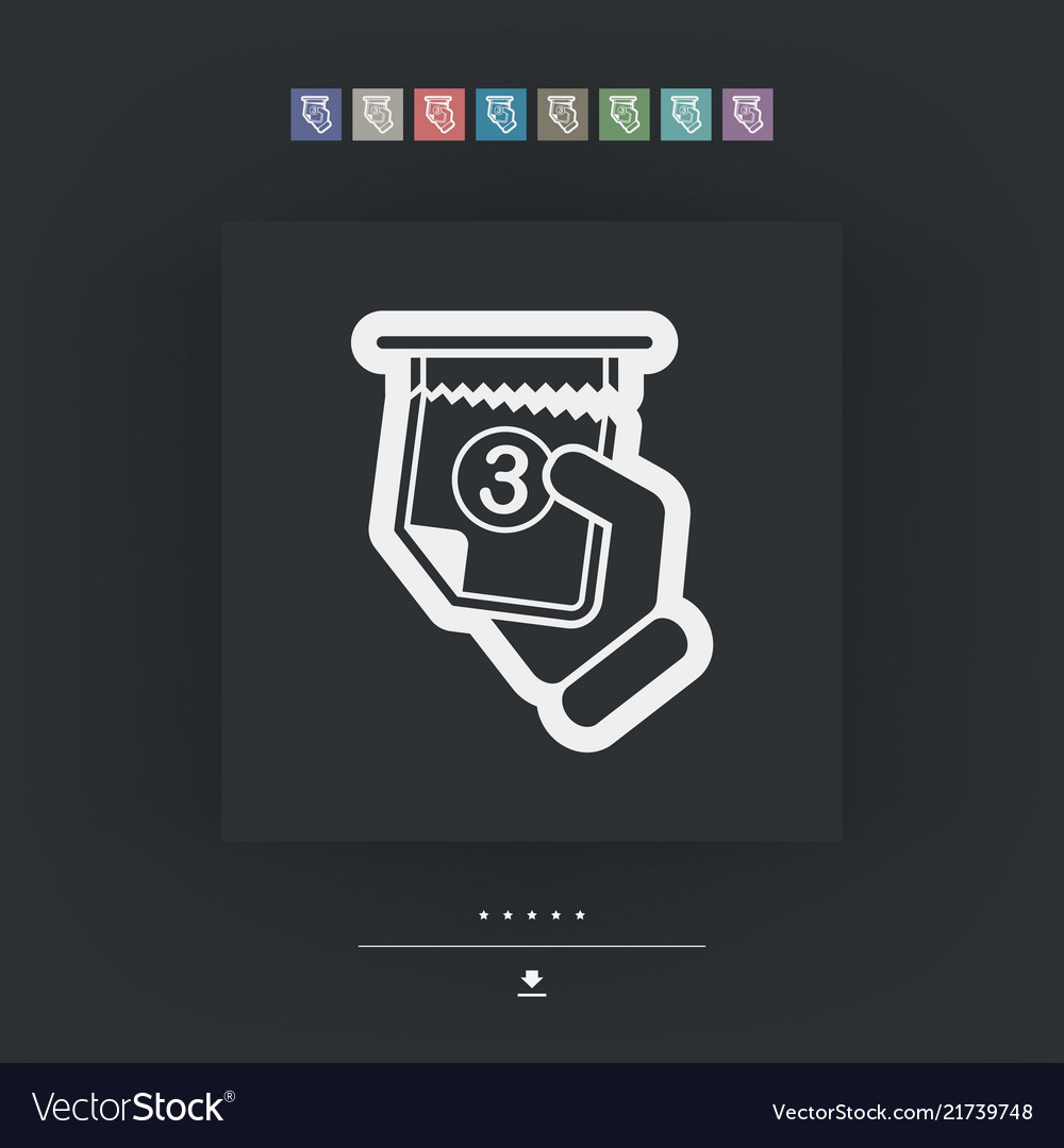 Ticket queue icon vector image Ticket queue icon