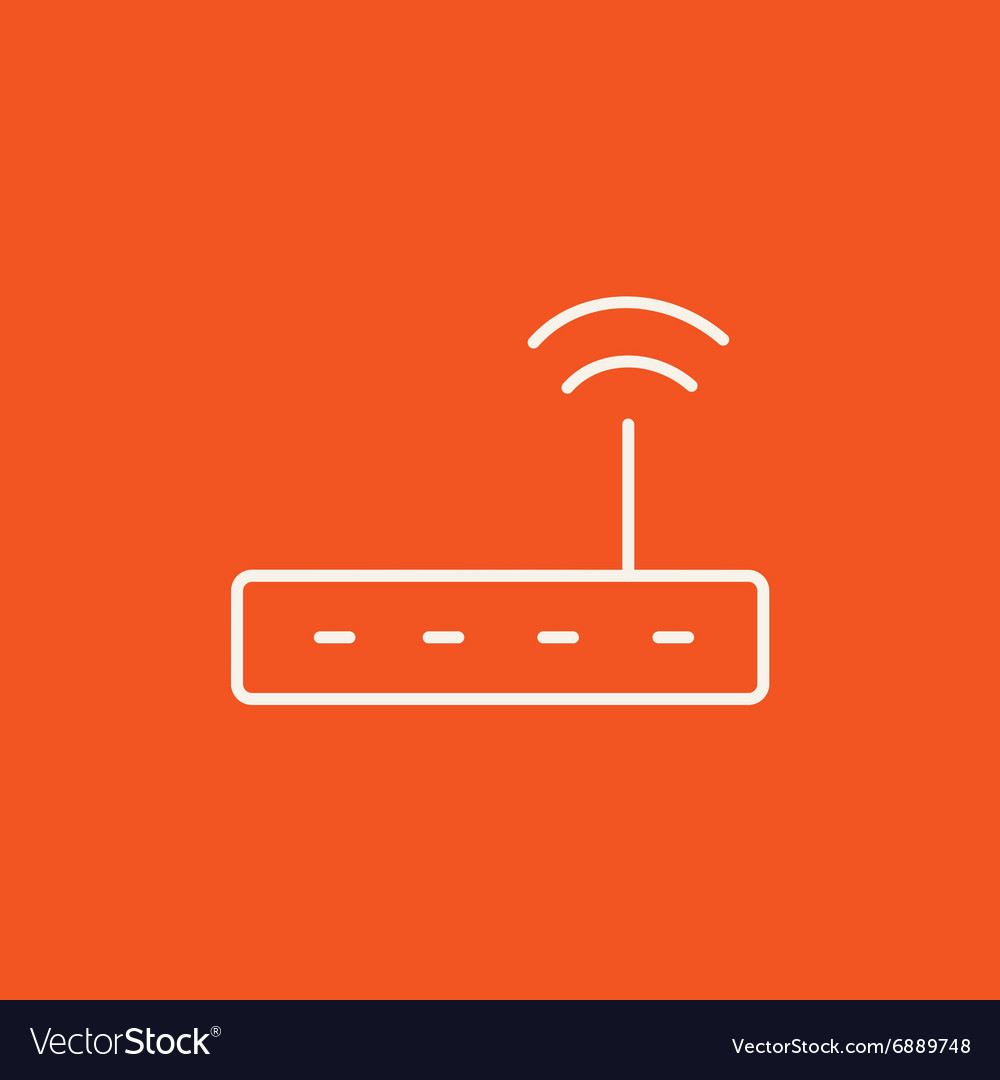 Wireless router line icon