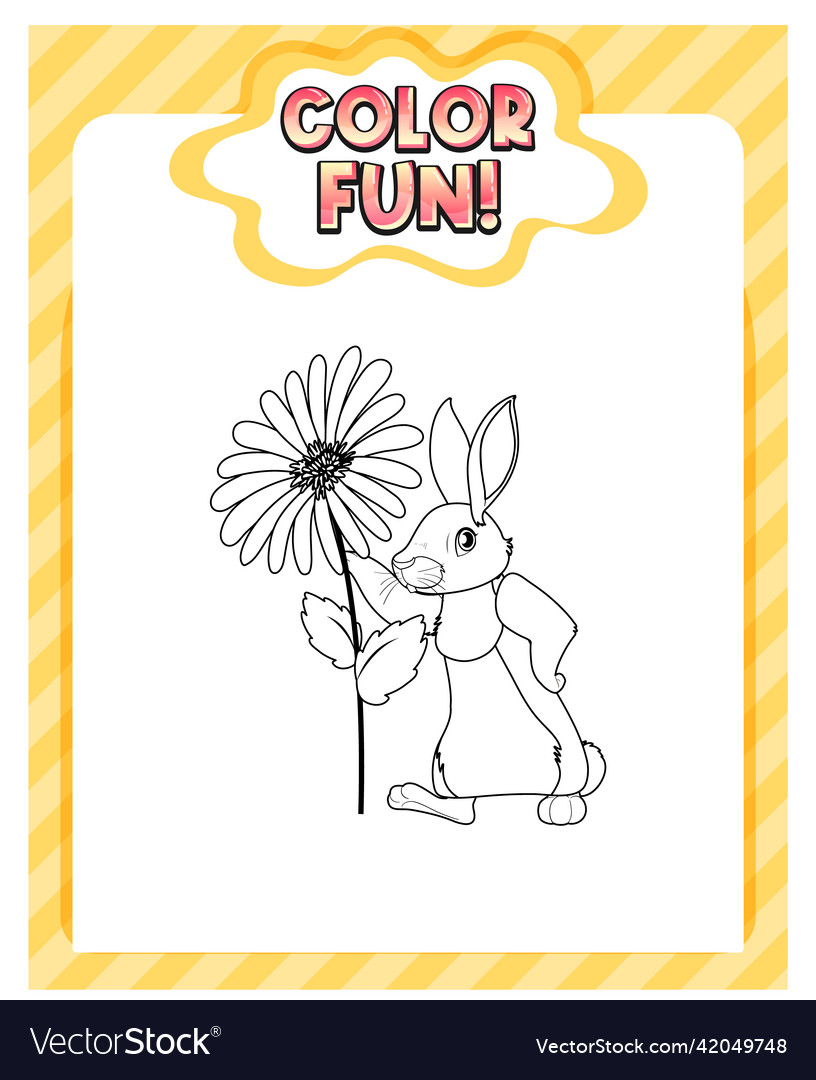 Worksheets template with color fun text Royalty Free Vector