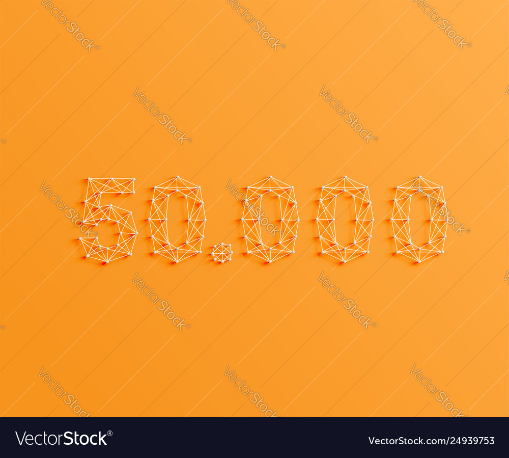 A number made pins and lines 3d realistic vector image A number made pins and lines 3d realistic