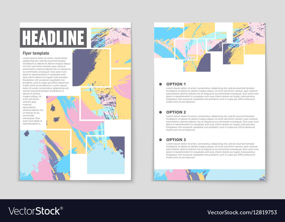 Abstract layout background set for art