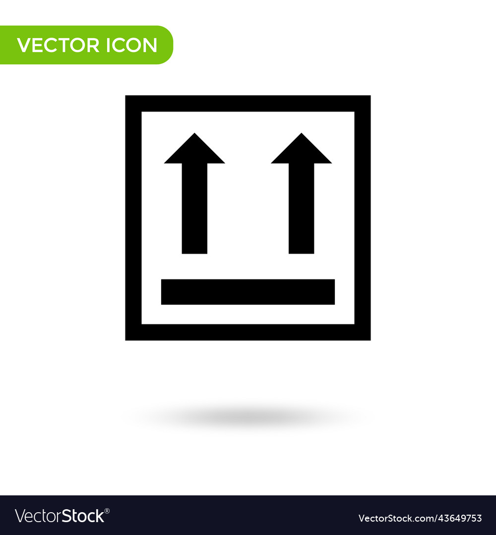 Arrow side up logistic icon minimal and creative