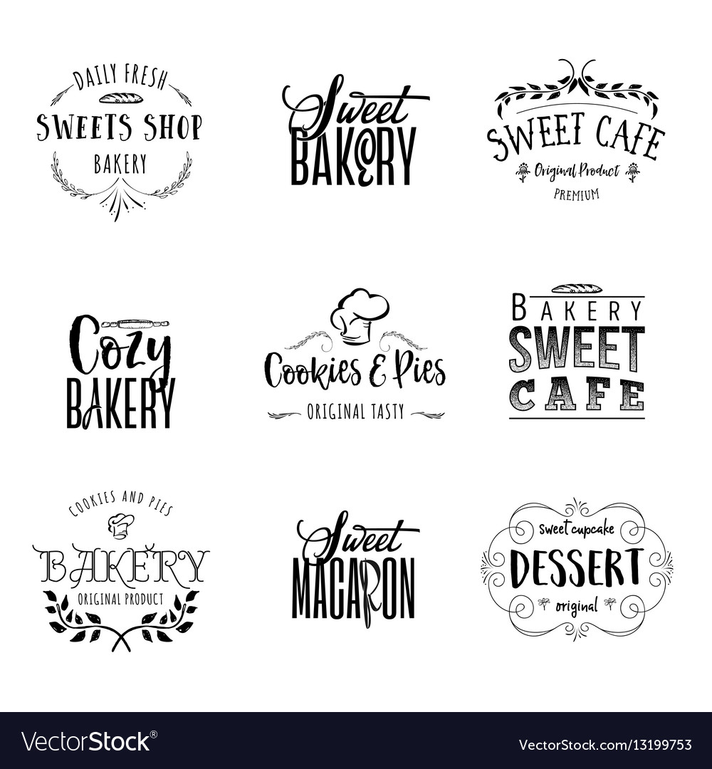 Badge set for small businesses - sweet bakery the Vector Image